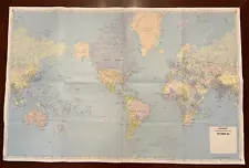 Map of the World, Undated, by Hammond, 25" x 38"