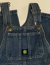 John Deere Overalls Size 7 Boys/Girls Denim Bib Overalls Preowned