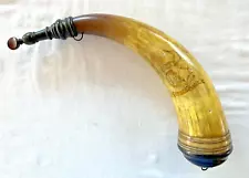 French & Indian War Powder Horn, Philadelphia Screw Tip Reproduction