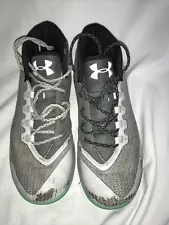 Under Armour Stephen Curry 3 Basketball Shoes Green Grey Black Men’s 9 Distres