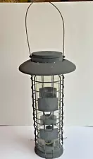 Vintage Squirrel X Bird Feeder Metal 15.5" Tall with 4 Feeding Stations