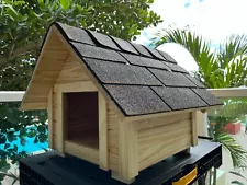 Wooden Dog House with Real Roof for indoor and outdoor. Handmade in The USA