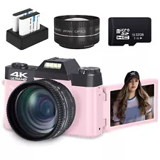 Digital Cameras for Photoggraphy, 4K Vlogging Camera for YouTube with Built-i...