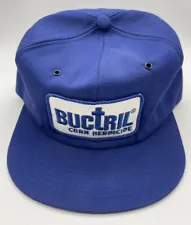 VTG 80s 90s Mens K-Products Hat Buctril Corn Herbicide Ag Blue Snapback Cap Hat