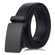 NEW Men's Genuine Leather Ratchet Belt Belts For Men Adjustable Automatic Sales