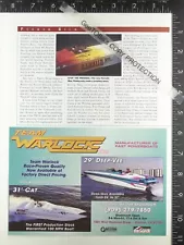 1994 ADVERTISING for Team Warlock 29 Deep Vee 31 Cat speed power boat