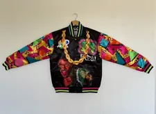 Black and Graffiti Bomber Jacket with Fresh Prince of Bel Air 90s Style
