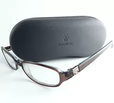 Vera Wang Womens Brown Rhinestone Accent Eyeglass Frames ONLY w/Case V152 51-17