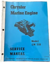 Digital Chrysler Marine Engine LM318 Service Manual