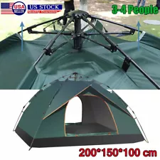 3-4 Person Automatic Camping Tent Hiking Instant Canopy Pop Up Tents Waterproof