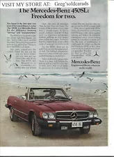 Original 1976 Mercedes-Benz 450SL vintage print ad: "Freedom for two"