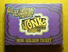 DUST! Willy Wonka Mini Golden Ticket Heavily Embossed Ingot - Brand New