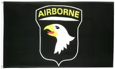 ARMY 101st Airborne Black 3x5 Flag 100D