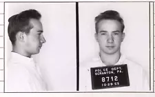 1955 MUGSHOT Carrying Concealed Weapons Willard John Worth UNEMPLOYED Scranton