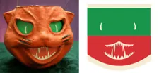 GLASSINE PAPER REPLACEMENT FACE FOR CAT HEAD PAPER MACHE LANTERN #W