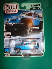 Auto World Sport Utility Chief Blue 2018 Jeep Wrangler JK Unlimited Sport 1:64