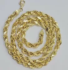 Real 10k SOLID Gold Rope Chain For Men 18 Inch 8mm On Sale Free Shipping THICK