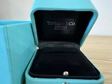 TIFFANY & CO. BLUE LEATHER SMALL SINGLE RING BOX + CASE