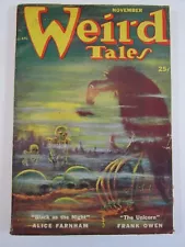 Weird Tales, November, 1952 FN Giannurio Cover Art!