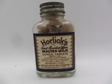 Horlicks Malted Milk Lunch Tablets 1 oz Botlle "Sweet Chocolate Flavor" Nos!