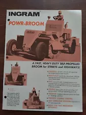 INGRAM Powr-Broom Self Propelled Broom for Streets and Highways Sales Brochure