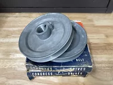 Two NOS Congress Standardized Pulleys CA450; 4.5 Inch Diameter;3/4 Inch Bore