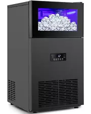 New ListingUpgraded Commercial Ice Maker 130LBS/24H with 35LBS Storage Bin, 15" Wide Froste