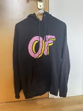 Odd Future Hoodie Large Donut Mens Black