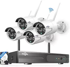 4... [500G Hard Drive] 5MP Wireless Security Camera System with One-Way Audio