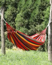 Comfort Durability Yard Striped Hanging Chair Large Chairs Hammocks 260X80CM