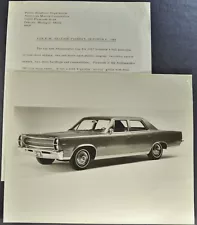 1967 AMC Ambassador 990 Sedan Press Release Photo +Text Excellent Original 67