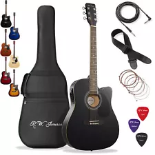 Thinline Cutaway Acoustic Electric Guitar with Gig Bag - Right Handed