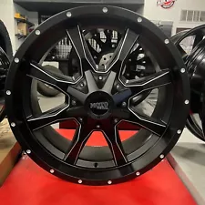 4 Moto Metal MO970 20x9 6x135/6x5.5" +12mm Satin Black Milled Wheels Rims