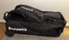 Brunswick 3 Ball Roller Bowling Bag Color Black