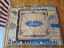 RARE 1976 NOS FORD CUSTOM VAN ECONOLINE REAR WINDOW MURALS