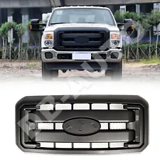 Front Radiator Grill For 2011-2016 F250 F350 F450 F550 Super Duty Matte Black