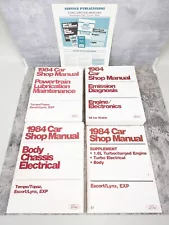 1984 Ford Car Shop Manual x4 Body Chassis Electrical Tempo Topaz Escort Lynx EXP