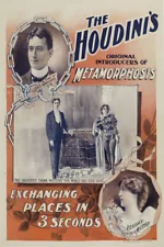 The Houdini's Metamorphosis 1895 Vintage Style Magic Wall Art - POSTER 20"x30"