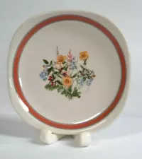 Syracuse China Restaurant Ware Floral Design 12-D Plate USA Signed 1985 Preowned