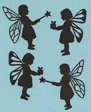 Fairy Die Cuts, 4" tall, 4 pcs - Tooth Fairy, Child Fairy, ANY COLOR