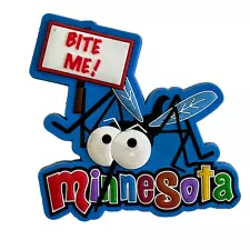 Bite Me Minnesota Cartoon Anthropomorphic Mosquito Magnet