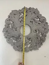 19.5” Ceiling Medallion Round Polyurethane Appliqué 4.75” Inner D 1.5” Thick