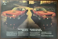 Original 2-Page 1971 Plymouth ‘Cuda 340 And Hemi Cuda Color Ad