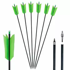 30" Carbon Arrows SP500 4pcs Flu Flu Feathers Traditional Archery Hunting Target