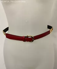 Vintage Salvatore Ferragamo Red Leather 24" Belt