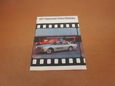 1977 Chevrolet Police car vehicle Impala Nova sales brochure 8 pg ORIGINAL