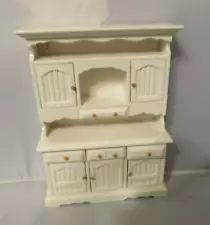 1:12 Dollhouse Miniature ~ Nice wood White Hutch/Buffet 4-5/8 x 6