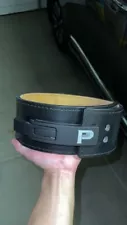 Custom Pioneer Premium Leather Weight Lifting Lever Belt. Small 27-36 Inches