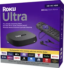 Roku Ultra Streaming Device 4K/HDR/Dolby Vision Voice Remote Pro 4802X