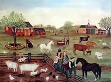 Martha Cahoon : Down on the Farm : Archival Quality Art Print